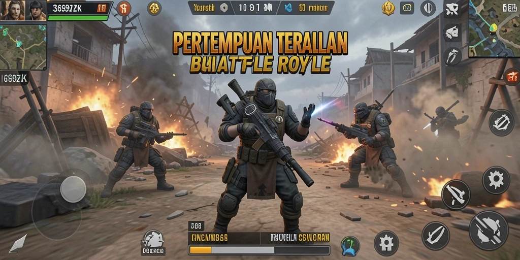 Tangkapan layar gameplay 369ZK saat pertempuran seru di lapangan.