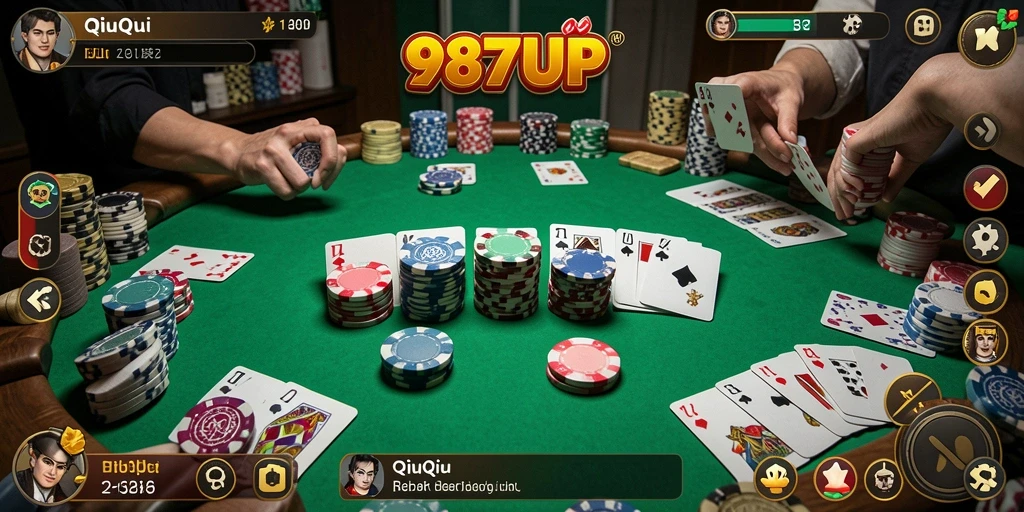 Tampilan gameplay QiuQiu yang seru di 987UP.