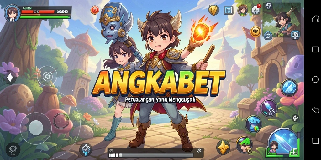 Tampilan screenshot utama ANGKABET menampilkan aksi seru para karakter anime.