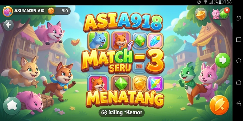 Screenshot gameplay ASIA918 menampilkan kombinasi warna cerah yang menarik.