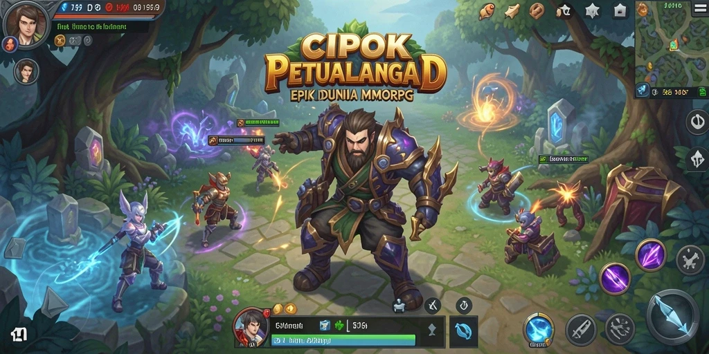Gameplay seru di dunia fantasi CIPOK dengan berbagai karakter.