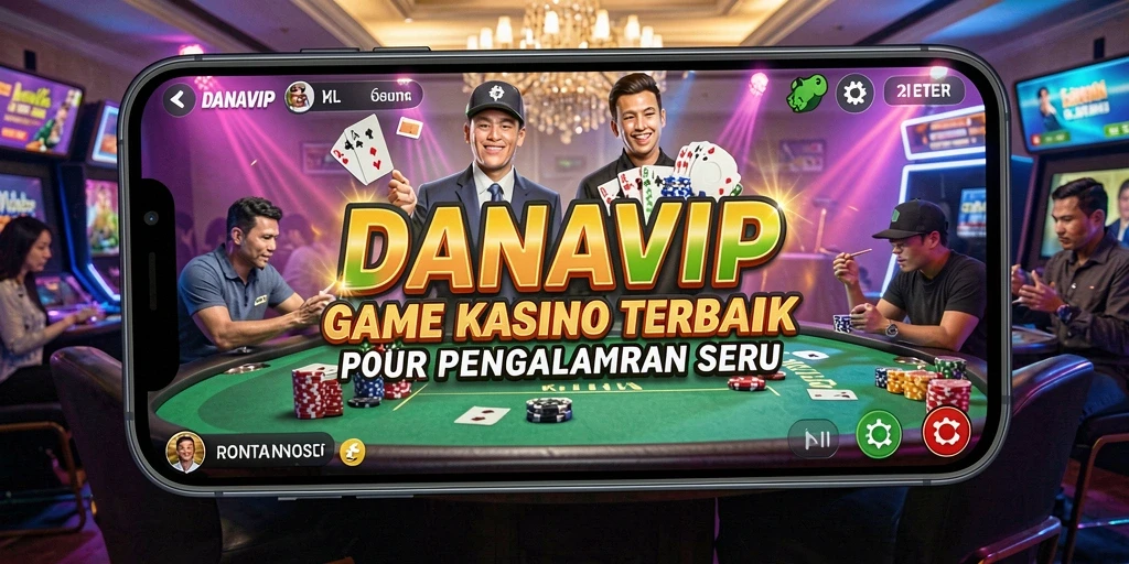Gameplay Kasino yang mengasyikkan di DANAVIP, menampilkan berbagai pilihan permainan.