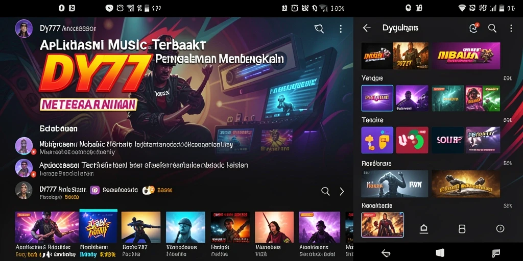 Tampilan dinamis dan menarik dari gameplay Music DY777.