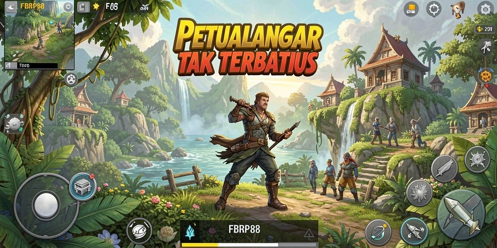 Tampilan gameplay FBRP88 menunjukkan petualangan seru di dunia terbuka.