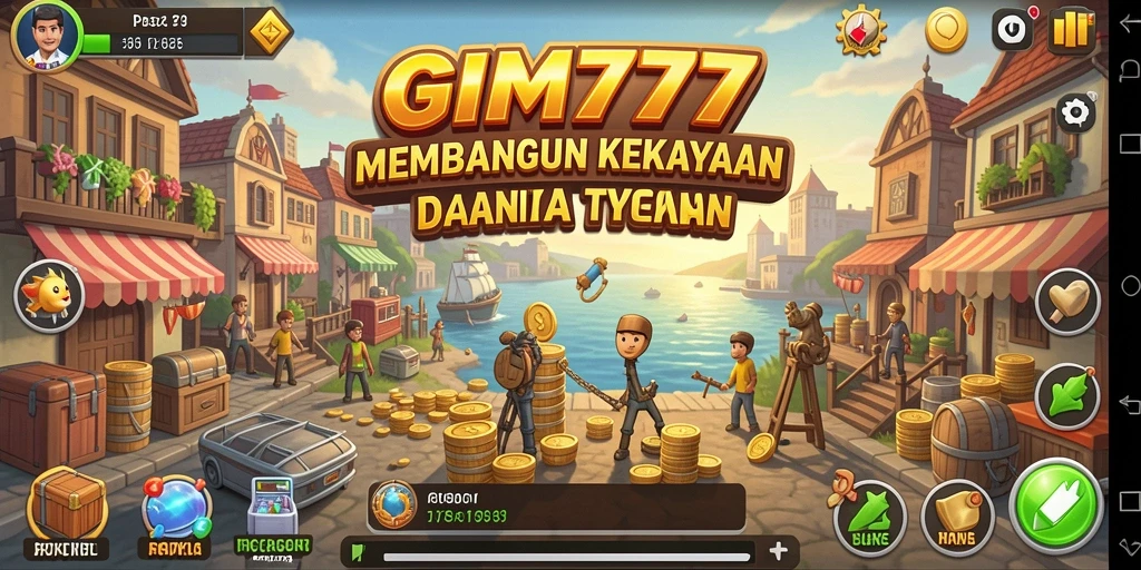 Tampilan gameplay GIM777 yang menunjukkan manajemen bisnis yang mendebarkan.