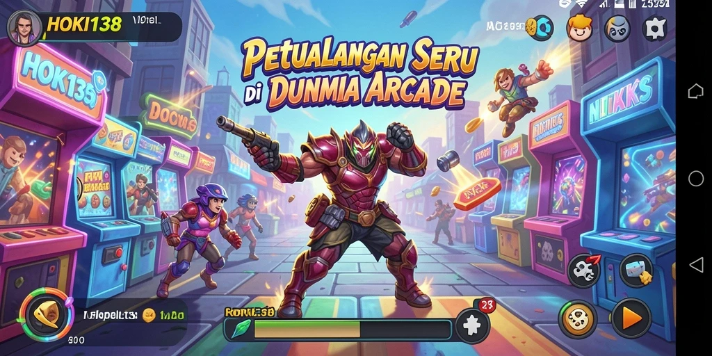 Tampilan gameplay HOKI138 yang penuh warna dan menarik, sangat menghibur.
