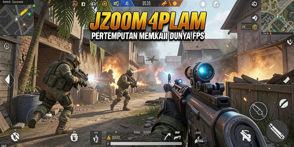 Screenshot utama J200M menampilkan aksi pertempuran yang mendebarkan.