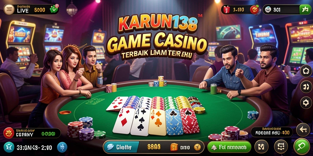 Tampilan gameplay Live Casino KARUN138 dengan dealer profesional dan suasana kasino yang hidup.