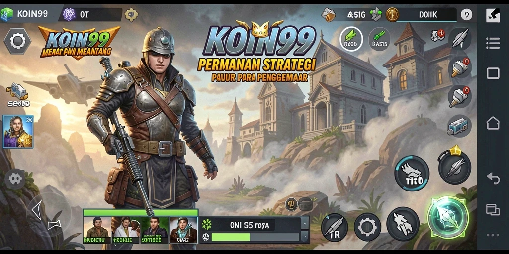 Screenshot utama KOIN99 menampilkan momen gameplay strategi yang mendebarkan.