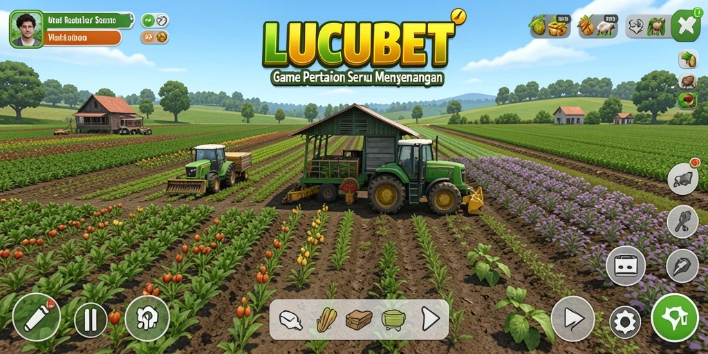 Gameplay menarik saat menanam dan merawat tanaman di LUCUBET.