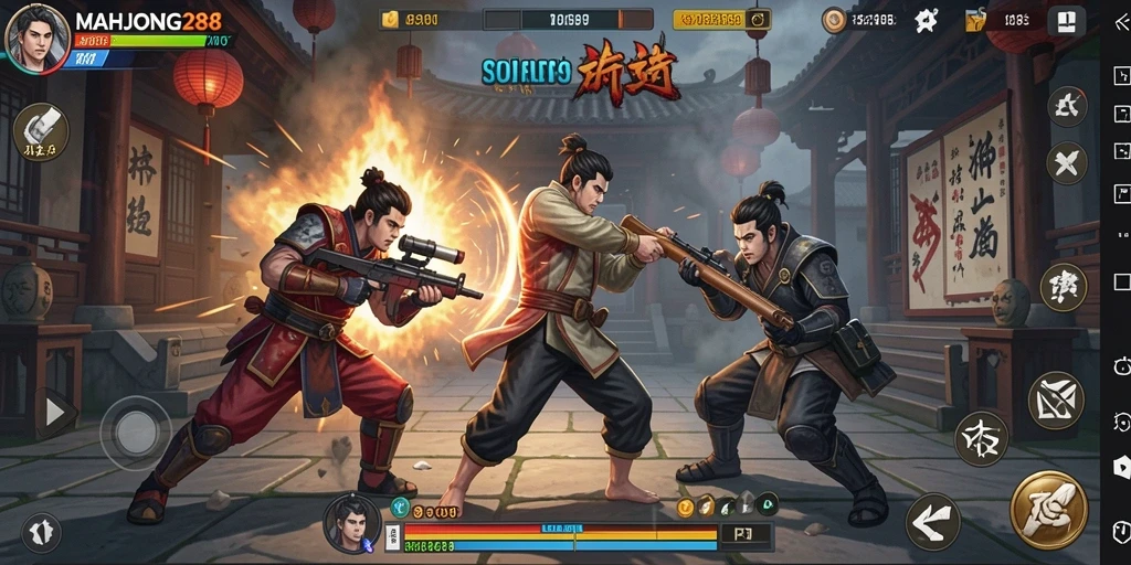Gameplay seru dan mendebarkan di MAHJONG288 saat bertempur dengan lawan.