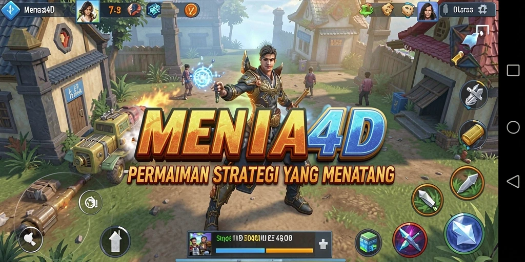 Tampilan gameplay MENARA4D yang menarik dengan elemen strategi yang dalam.