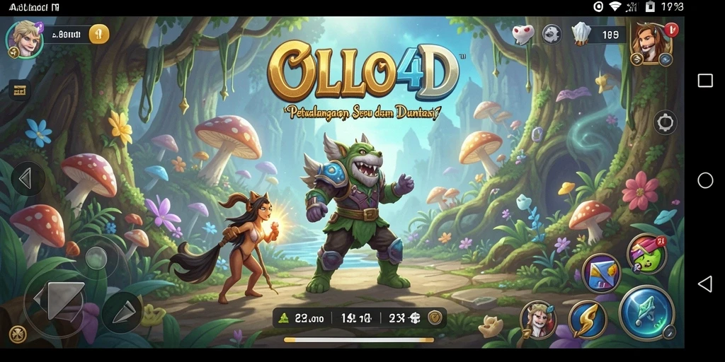 Tangkapan layar utama OLLO4D menampilkan aksi petualangan seru.