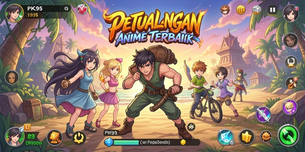 Gameplay PK95 yang penuh aksi dengan karakter anime favorit.