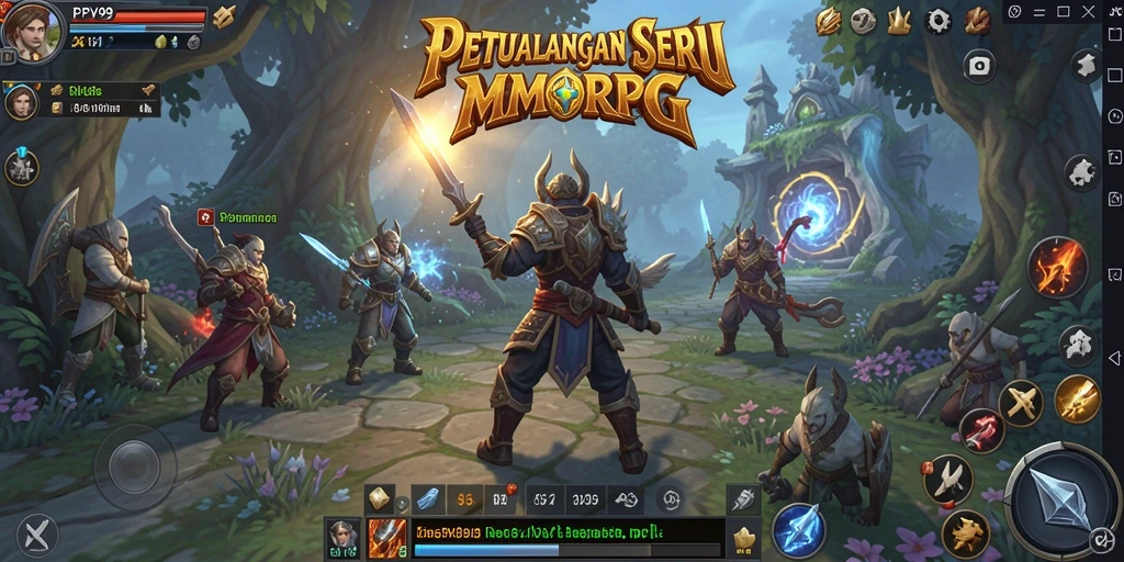 Tampilan gameplay PPV99 yang penuh aksi dalam dunia MMORPG.