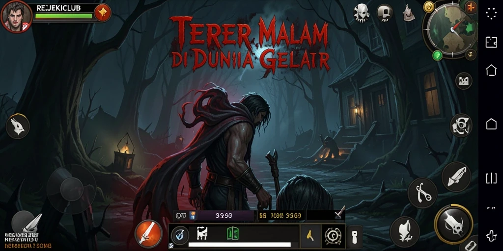 Tampilan menyeramkan dalam gameplay REJEKICLUB yang memikat.