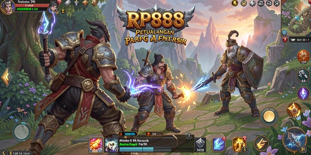 Screenshot menampilkan aksi seru dalam gameplay ARPG RP888.