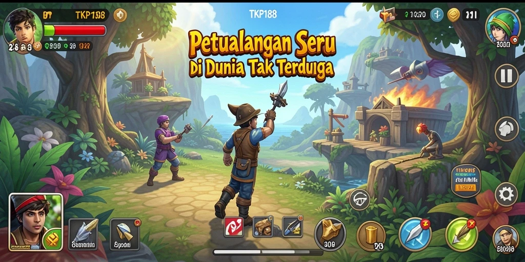 Tangkapan layar TKP188 menampilkan karakter menjelajahi pemandangan menakjubkan.