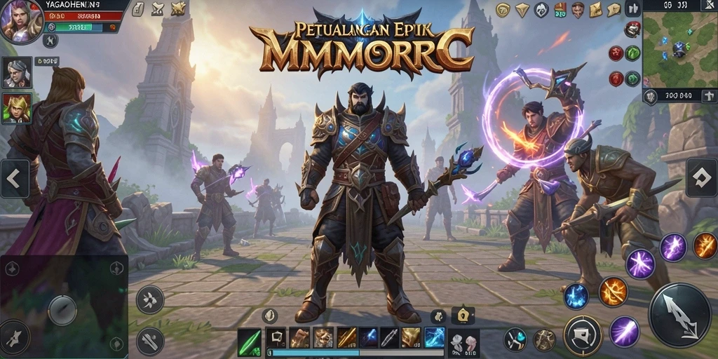 Gameplay epik dalam YAGAOHEN yang memikat pemain MMORPG.